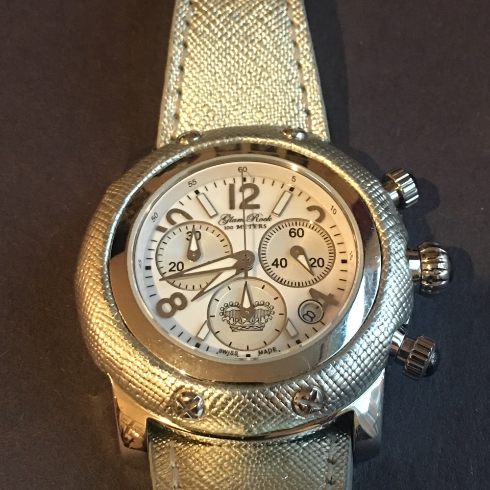 🎈SOLD Glam Rock Silver Miami Watch🎈